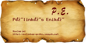 Pálinkás Enikő névjegykártya